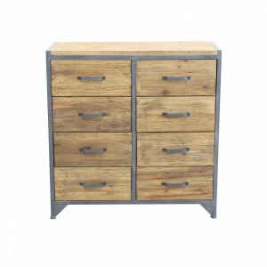 Cassettiera in Legno,Metallo cm 81,5x38x82,5 – TRISTAN
