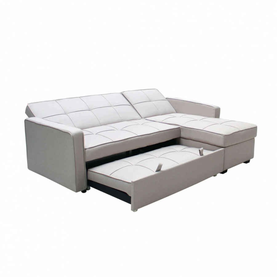 Divano Letto con penisola in Tessuto cm 210x164x89 – RANDAL