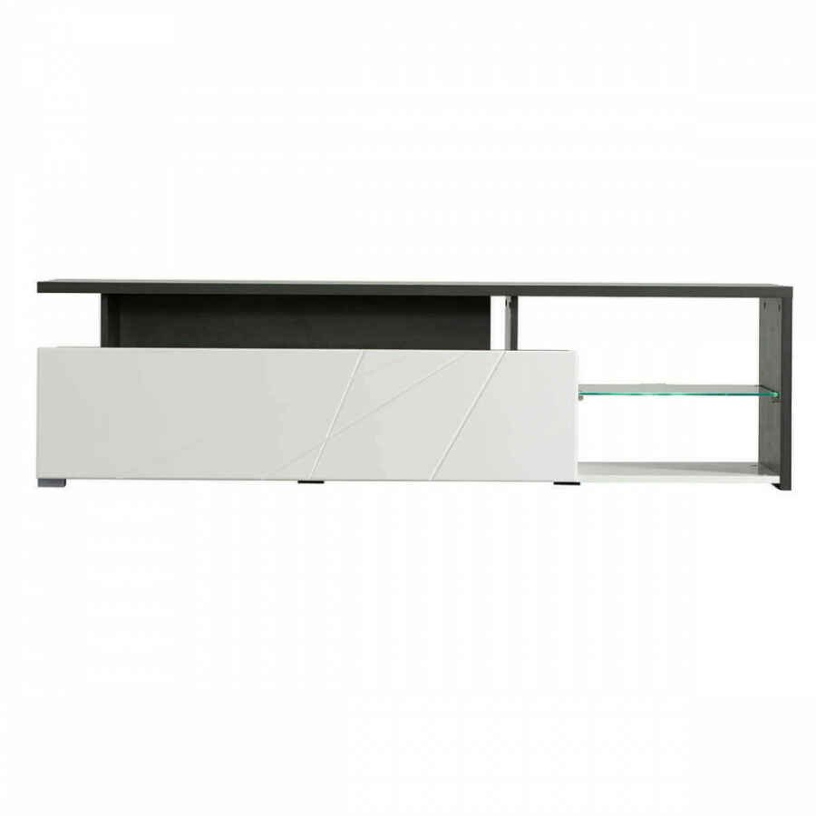 porta tv anta decorata moderno minimal in legno cm 170 x 41,5 x 46,5 h – MISTI