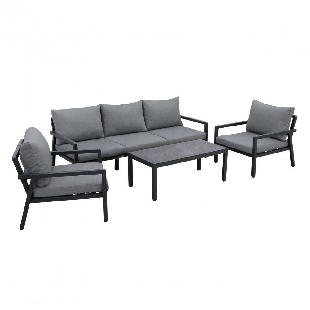 Salotto da Giardino 5 posti in Alluminio,Poliestere cm 78x85x76 – KENTON