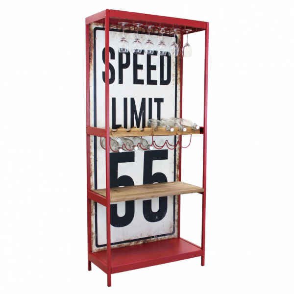 Mobile con portabottiglie in Legno,Metallo cm 80,5x37x152,5 – RODOLPH