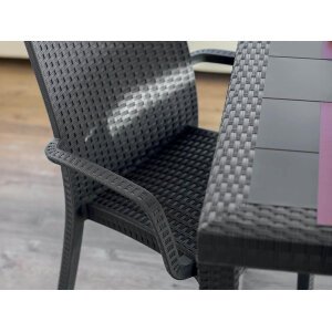 Tavolo da Giardino Rettangolare in Wicker cm 150×90 – WADE