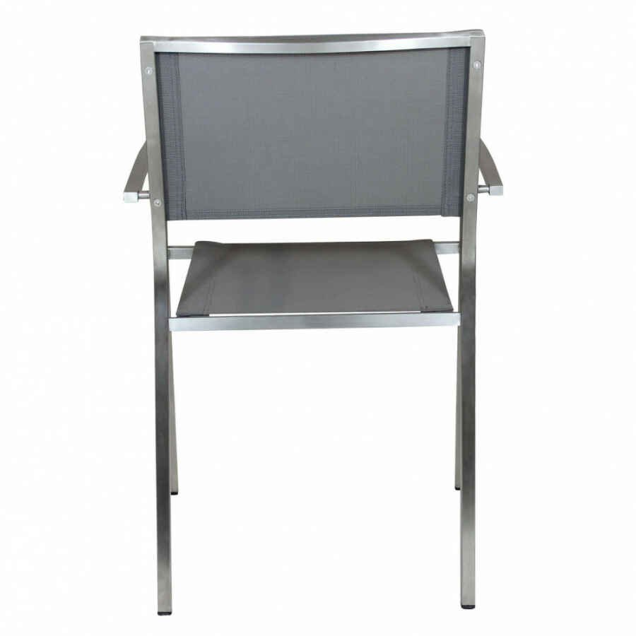 Poltrona da Giardino Impilabile in Acciaio,Textilene cm 56x54x83 – DOLPH