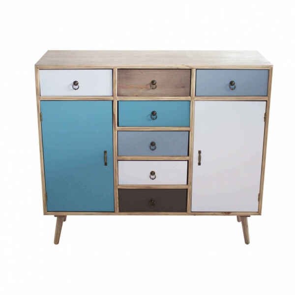 Mobiletto multicolor in Legno,MDF cm 100x35x70 – PACE