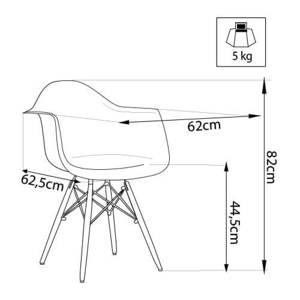 Poltrona Svandinava Patchwork in Legno,Acciaio,Tessuto cm 65,5×62,5×79,5 – ELWOOD