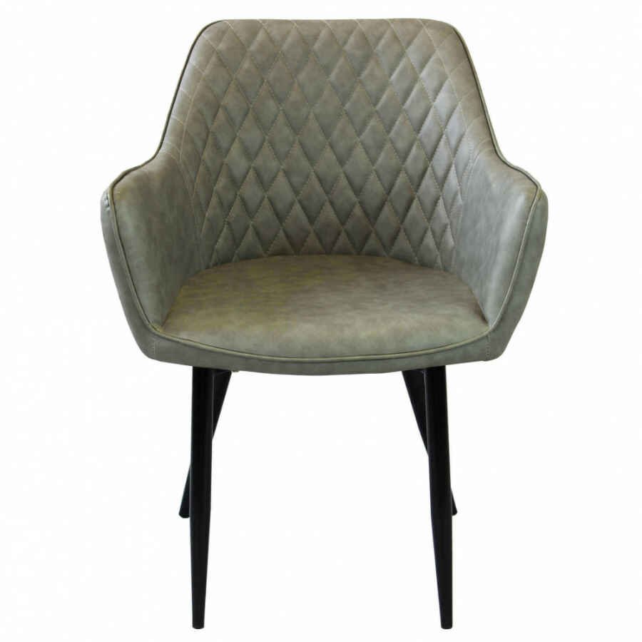 Poltrona per Sala da Pranzo in Ecopelle,Metallo cm 48x62x83 – ROBIN