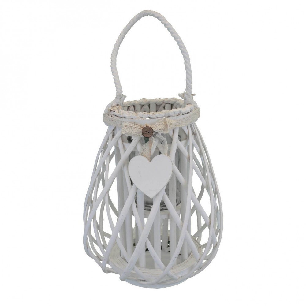 Lanterna in Vimini in Vimini,Vetro cm 14x14x31 – TREV