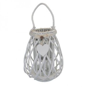 Lanterna in Vimini in Vimini,Vetro cm 14x14x31 – TREV