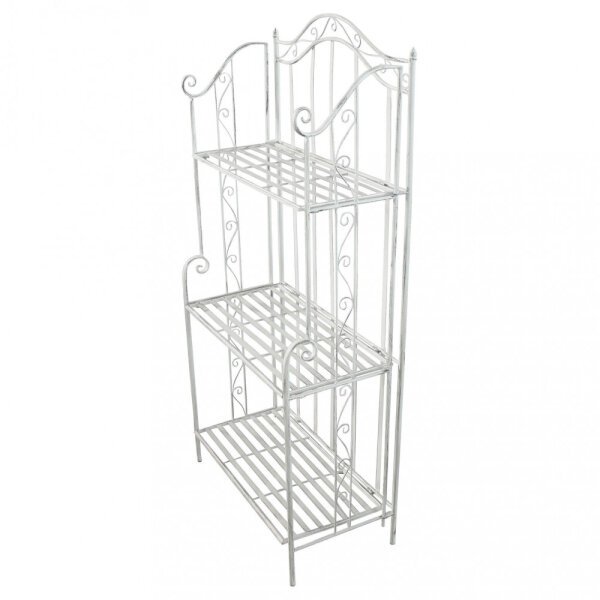 Scaffale 3 piani stile provenzale verniciato in Acciaio cm 60x32x128 – REGGIE