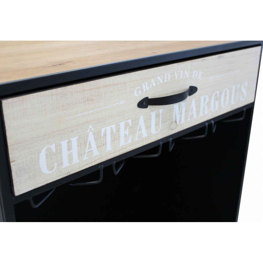 Mobile con portabottiglie in Legno,Metallo cm 59×39,5×95 – GABRIEL