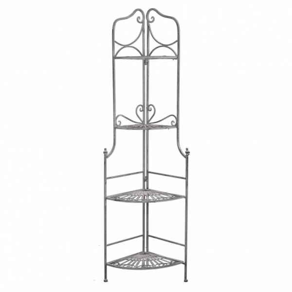 Eatagere 4 piani bianco ossidato in Acciaio cm 49x35x154 – NARDI