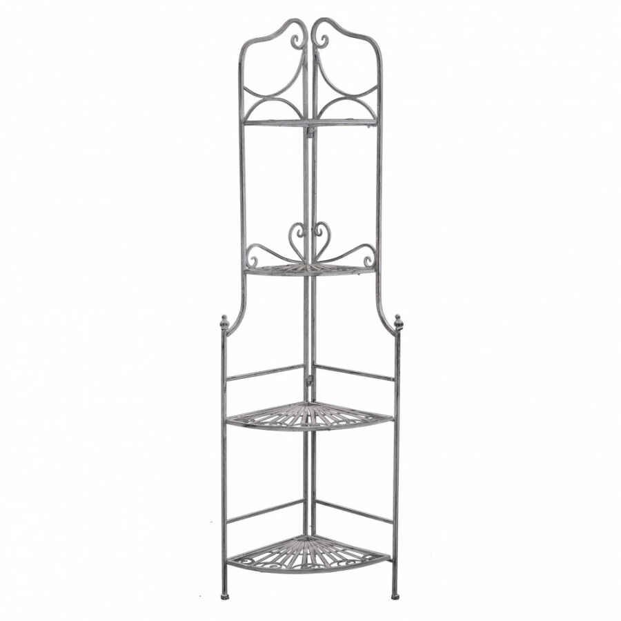 Eatagere 4 piani bianco ossidato in Acciaio cm 49x35x154 – NARDI