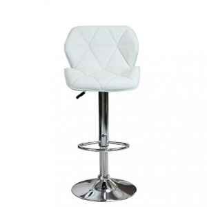Sgabello Moderno per Sala da Pranzo in Ecopelle,Metallo cm 48x44x106 – PETER
