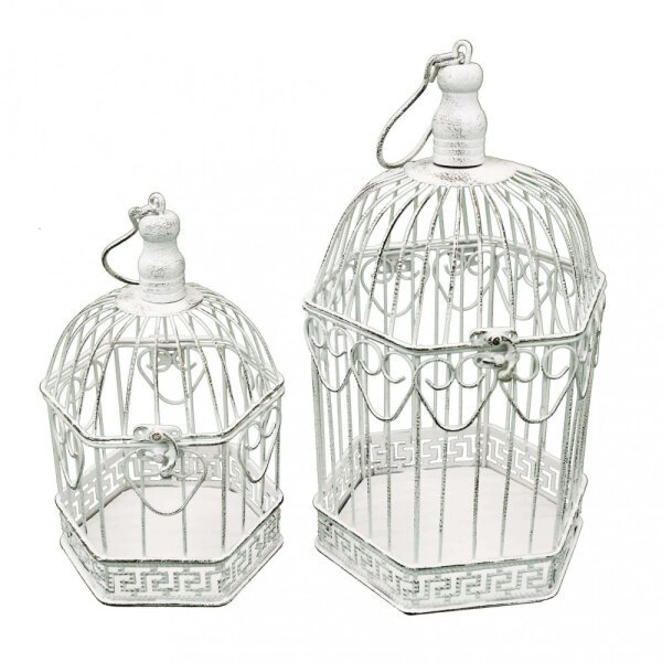 Set di 2 gabbie esagonali in Acciaio cm 20×18,5×42 – TRISTAND