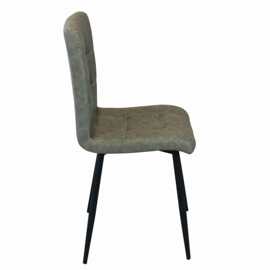Sedia per Sala da Pranzo in Ecopelle,Metallo cm 40x41x89 – ELEONORE