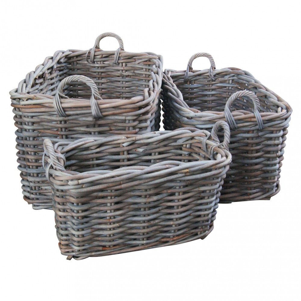 Set di 3 cesti in Vimini cm 82x52x45 – TRUMAN