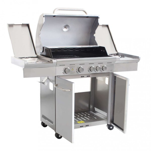Barbecue 4 fuochi + 1 in Acciaio cm 145x52x114,5 – KOBE