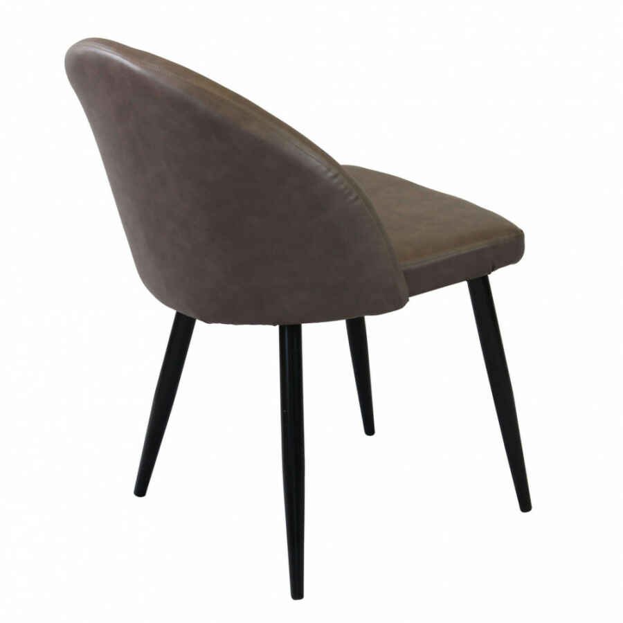 Poltrona per Sala da Pranzo in Ecopelle,Metallo cm 44x47x78 – POO