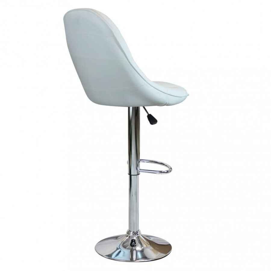 Sgabello Moderno per Sala da Pranzo in Ecopelle,Metallo cm 59x55x116 – SHAW