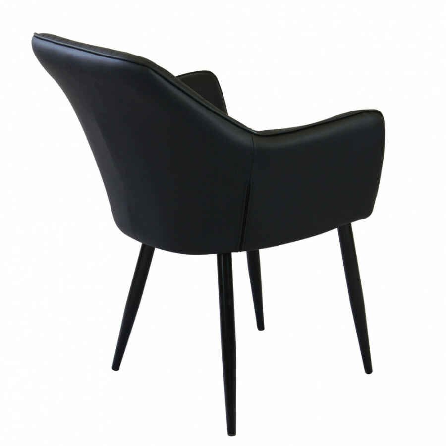 Poltrona per Sala da Pranzo in Ecopelle,Metallo cm 48x62x83 – ROBIN