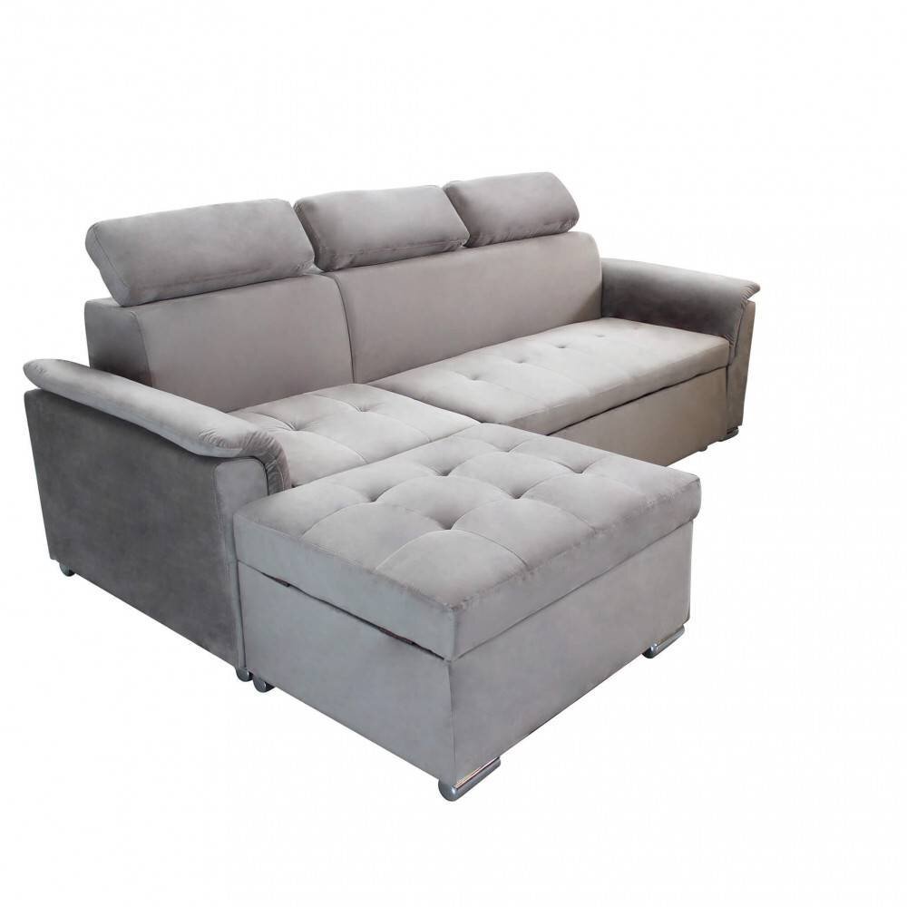 Divano Letto con penisola in Tessuto cm 234x148x84 – ALF