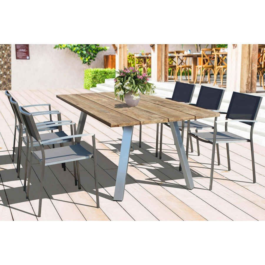 Tavolo da Giardino e piano in Teak 200×100 – MAJOR