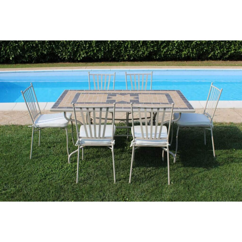 Sedia da Giardino con cuscino in Acciaio cm 41x53x90 – NEVIL