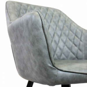 Poltrona per Sala da Pranzo in Ecopelle,Metallo cm 48x62x83 – ROBIN