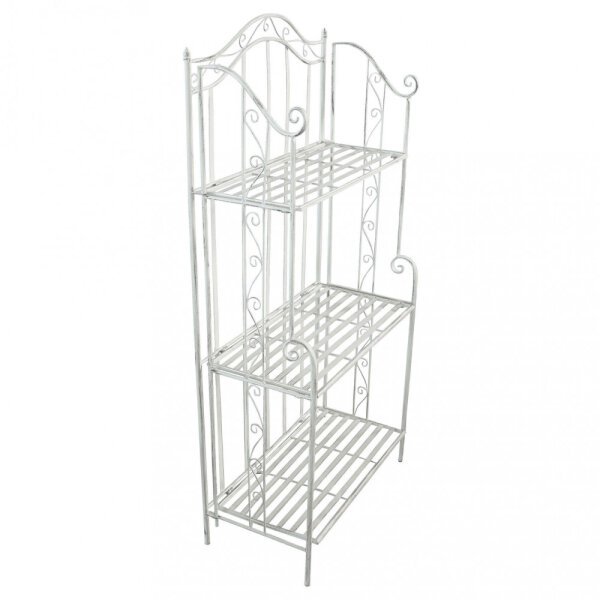 Scaffale 3 piani stile provenzale verniciato in Acciaio cm 60x32x128 – REGGIE