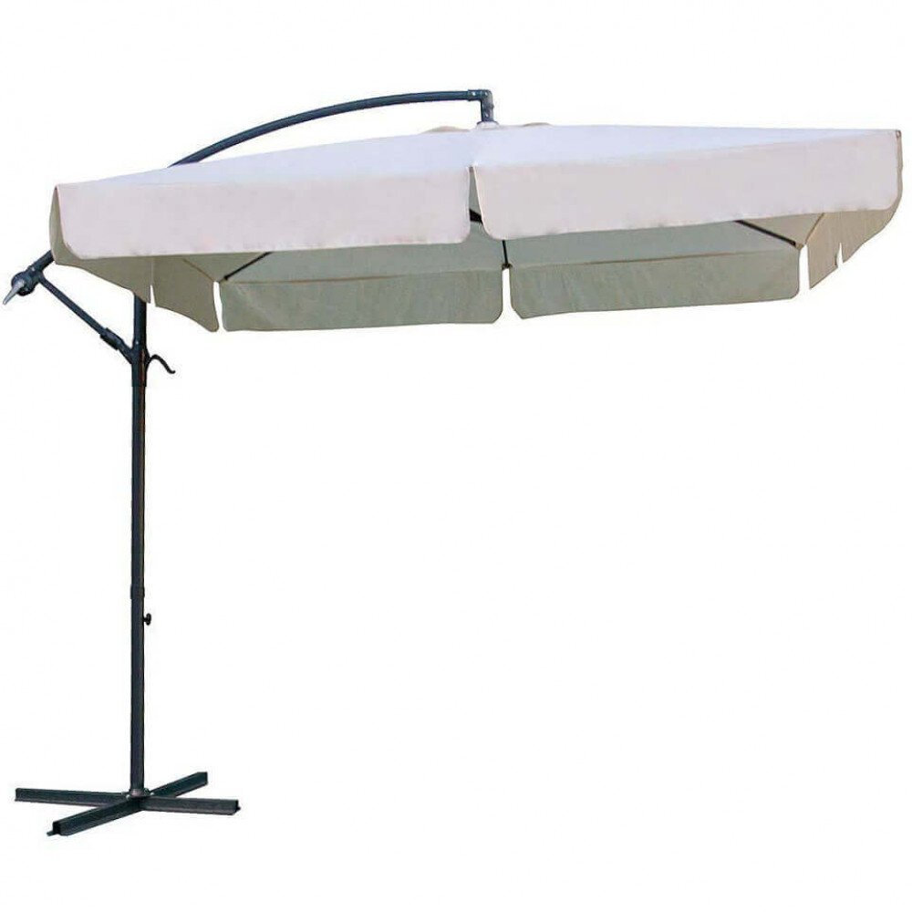 Ombrellone da Giardino decentrato 2,5×2,5 in acciaio,poliestere – EWART