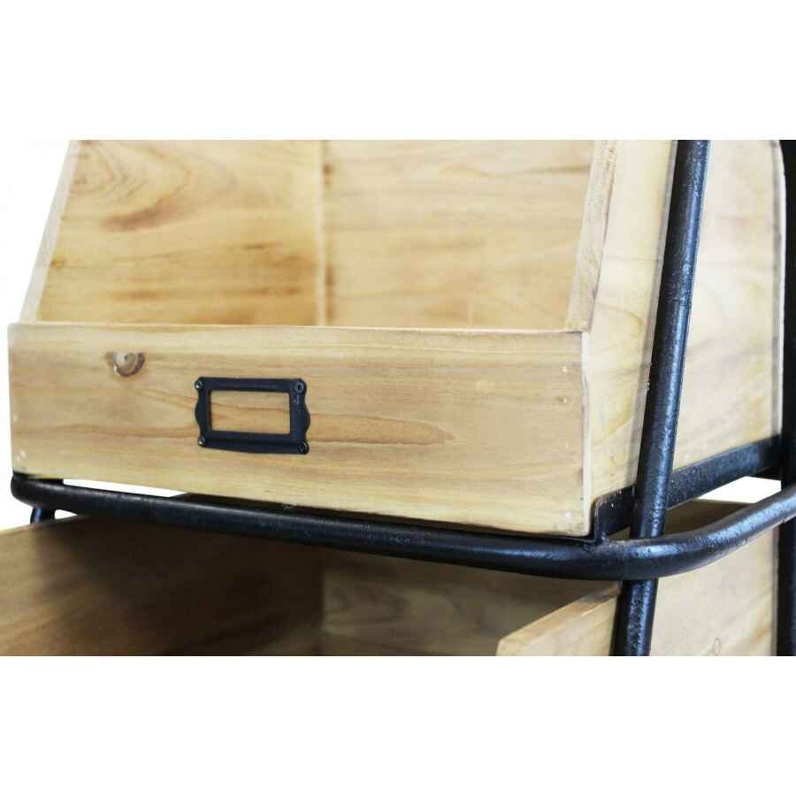 3 cassetti con ruote Industrial in Metallo,Legno cm 38x48x76 – WYMOND