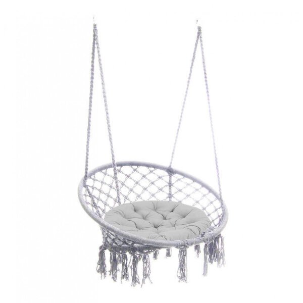 Sedia Sospesa Rotonda con cuscino in Metallo cm 80x80x120 – LORENNE