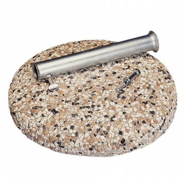 Base ombrellone palo centrale kg 25 con tubo diametro 42 mm in acciaio,cemento – BASE