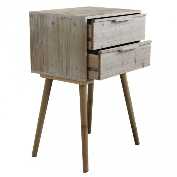 Mobiletto con 2 cassetti Industrial in Legno cm 50x37x80 – ROLY