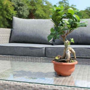 Salotto da Giardino con cuscini 5 posti in Alluminio,Wicker – NATHAN