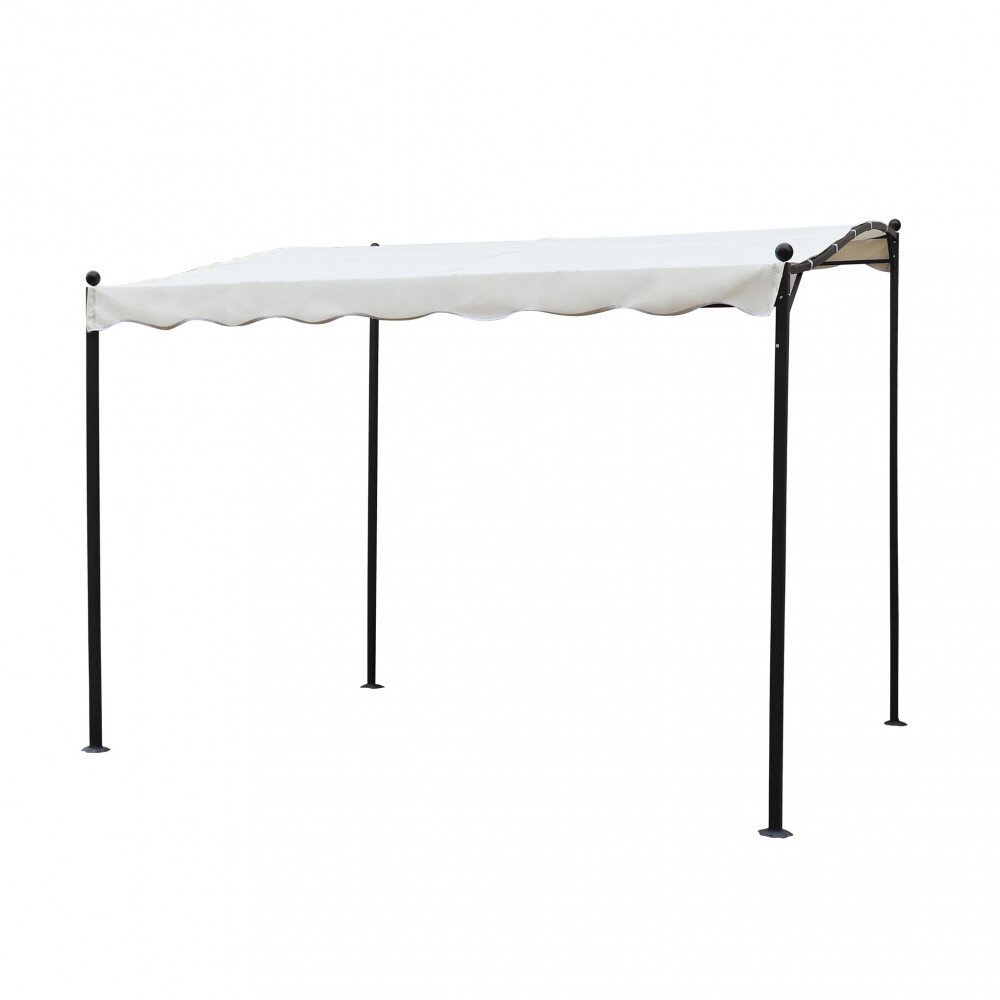 Pergola da Giardino addossata 3×2,5 in acciaio,poliestere – BILL