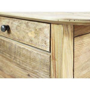 Comodino con cassettto e un anta in Pino riciclato cm 75x35x76 – WARNER