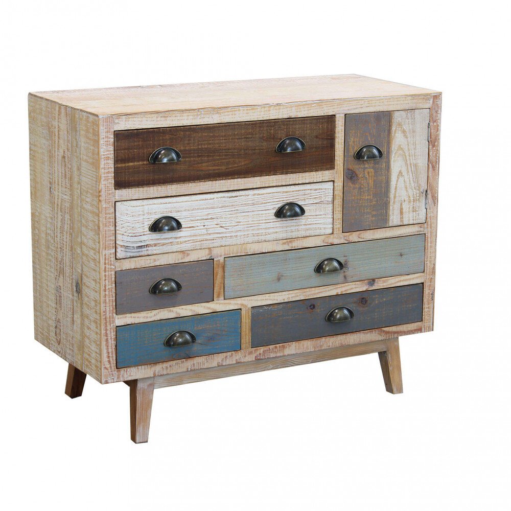 Cassettiera colorata in Legno cm 90x40x75 – FREDDY