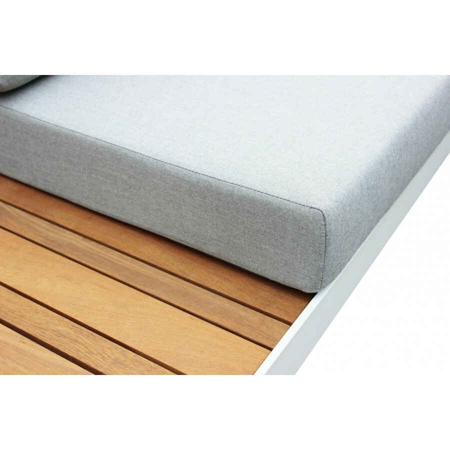Salotto da Giardino 5 posti in Teak,Alluminio – LEWIN