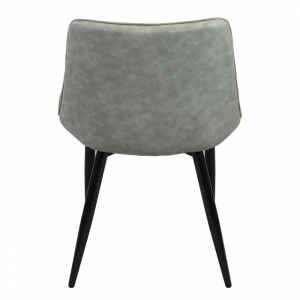 Poltrona per Sala da Pranzo in Ecopelle,Metallo cm 44x50x83 – WINNY