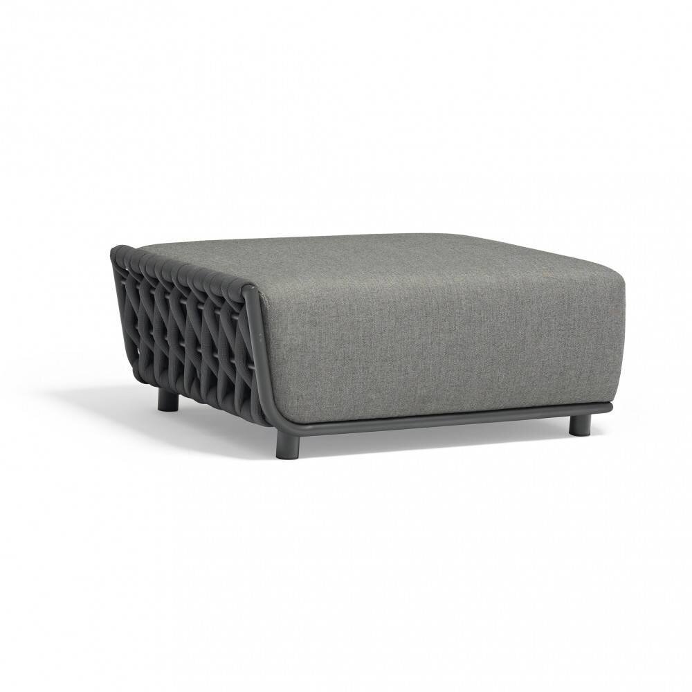 Pouf per Salotto da Giardino in Alluminio,Textilene,Poliestere cm 102x71x41 – ZED