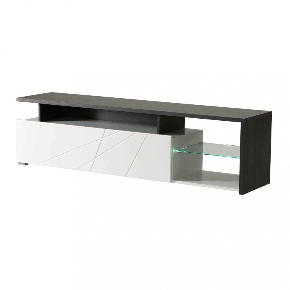 porta tv anta decorata moderno minimal in legno cm 170 x 41,5 x 46,5 h – MISTI