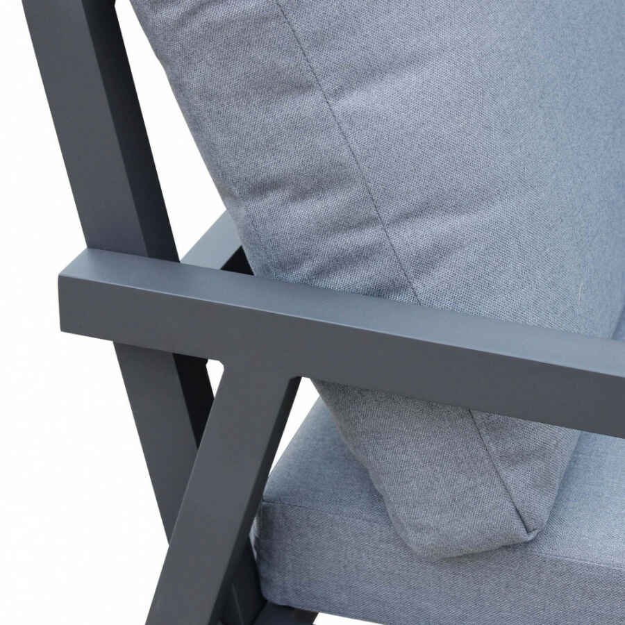 Salotto da Giardino 5 posti in Alluminio,Poliestere cm 78x85x76 – KENTON