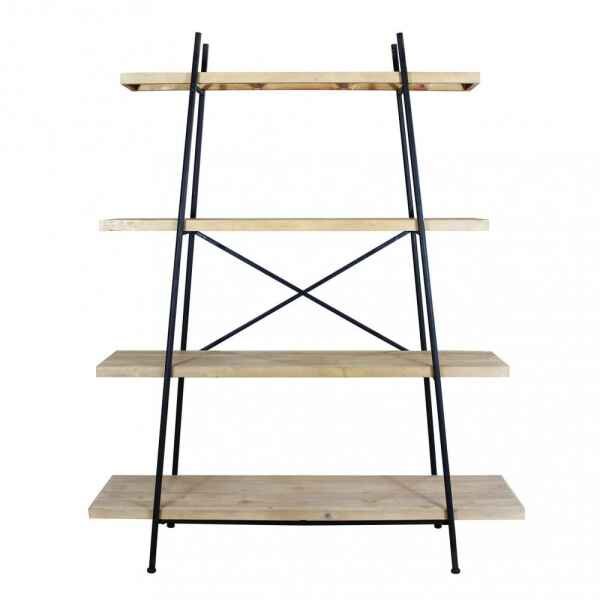 Libreria Industrial in Metallo,Legno cm 145x44x176 – UNDY