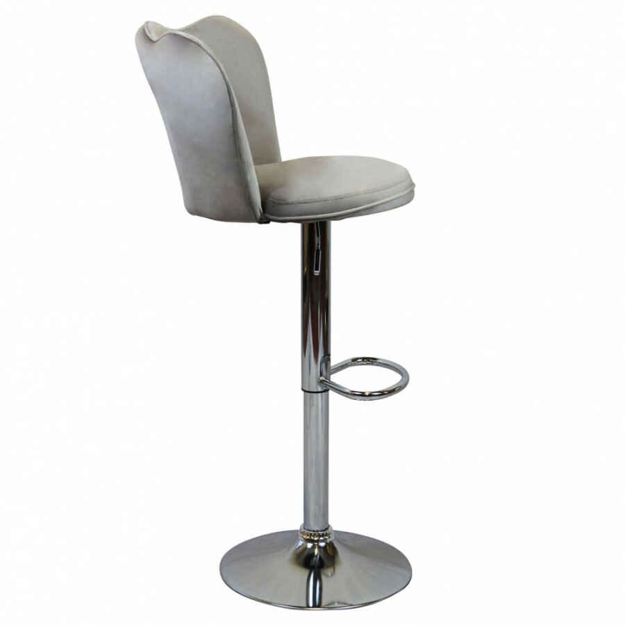 Sgabello alto con Schienale in Velluto,Metallo cm 51x49x101 – MAVERIK