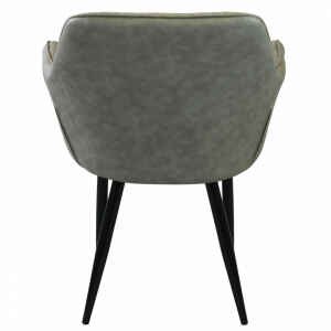 Poltrona per Sala da Pranzo in Ecopelle,Metallo cm 48x62x83 – ROBIN