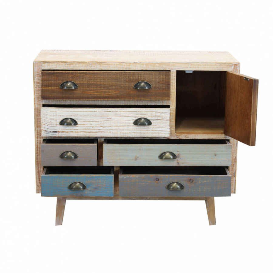 Cassettiera colorata in Legno cm 90x40x75 – FREDDY
