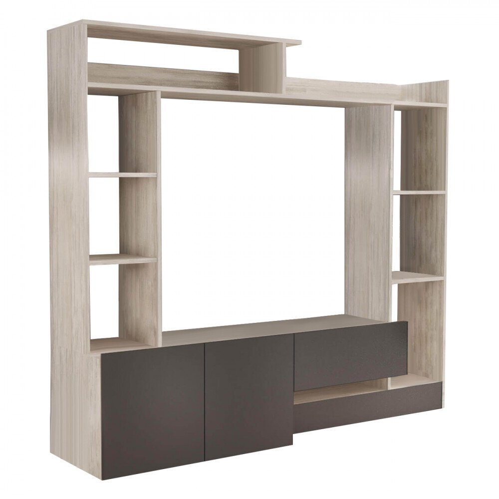Parete Attrezzata per Soggiorno in Truciolare cm 180x40x165 – THEO