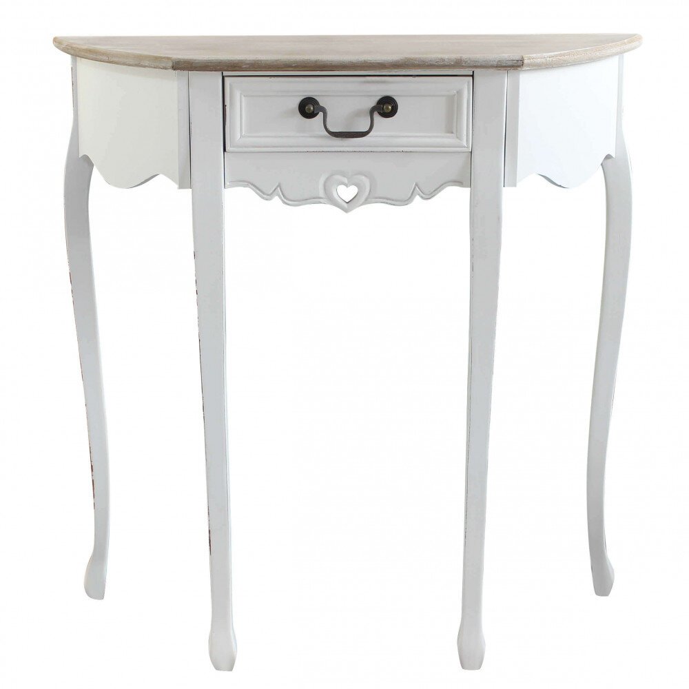 Mobiletto con 1 cassetto shabby chic in Legno cm 79x31x79 – EARNEST