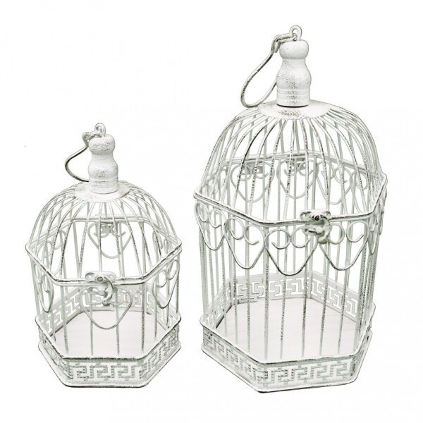 Set di 2 gabbie esagonali in Acciaio cm 20×18,5×42 – TRISTAND